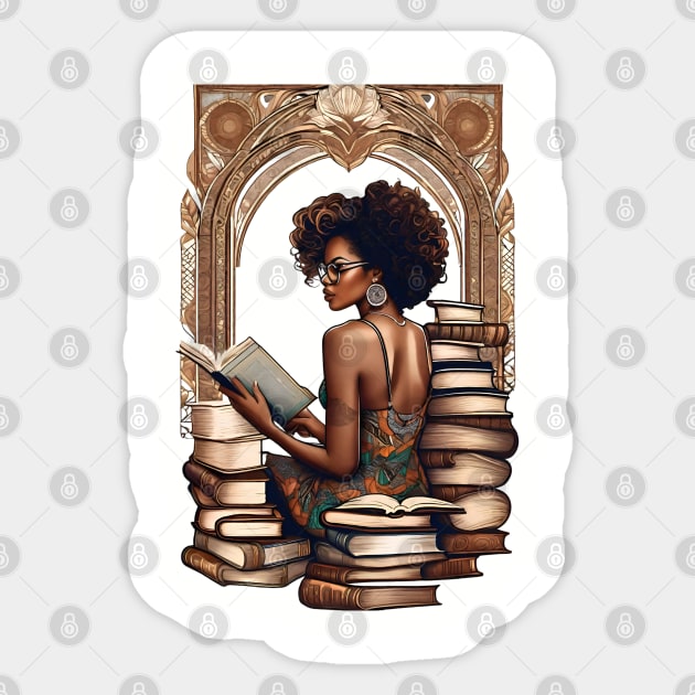 Bookish Beauty Sticker by HilariousDelusions